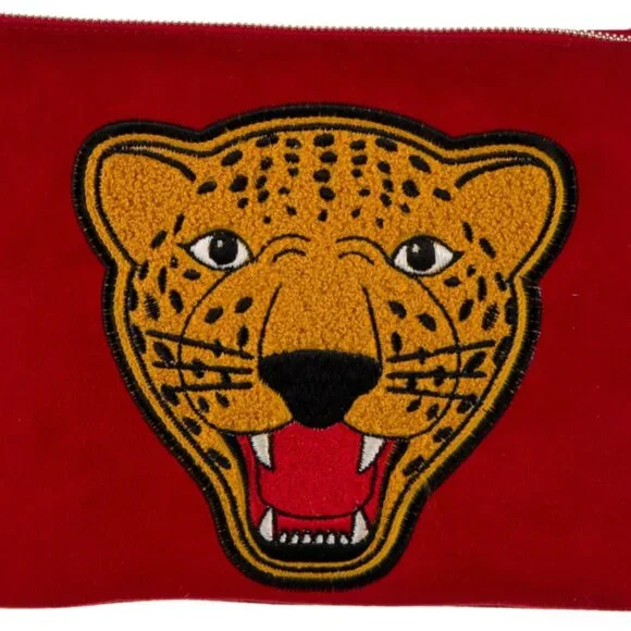 Charlotte Olympia Suede Cosmetic Bag NIB - Picture 3 of 3